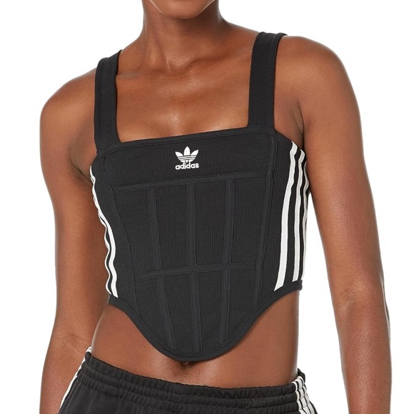 NWT adidas Originals Women's Ribbed Corset Tank Size 10 - Picture 5 of 6